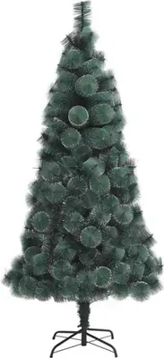 Produktbild von vidaXL Künstlicher vorbeleuchteter Weihnachtsbaum mit Kugelset 180 cm