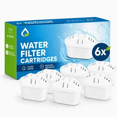 Productafbeelding van 6 waterfilterpatronen, compatibel met de BTA Pro alles-in-één waterfilterkan