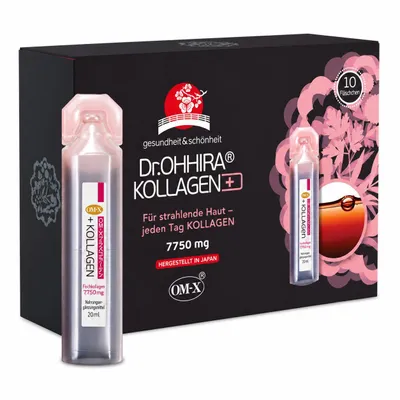 Produktbild von Collagen+ Flüssiges Marine Collagen Typ 1, 2, 3 – Kollagen Trinkampullen mit Kollagen-Tripeptiden, Elastin & Hyaluronsäure – hochdosiert 7750 mg