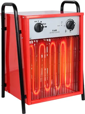 Imagen del producto de Calentador industrial QEENTOE de 9 kW, modelo MK02-50H, secador eléctrico para construcción con 3 niveles de calefacción y protección contra sobrecalentamiento, ideal para uso en interiores