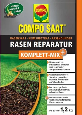 Produktbild von COMPO SAAT Rasen-Reparatur Komplett Mix+ 1,2 kg