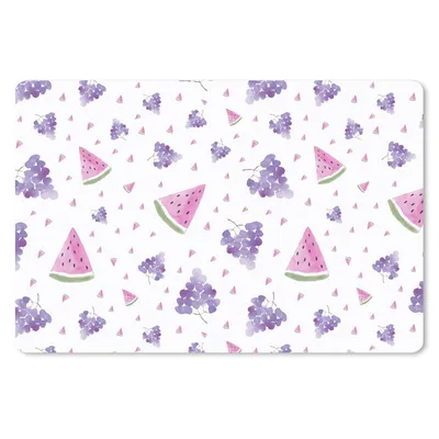 Produktbild von MuchoWow® Mauspad Mousepad Weintrauben - Wassermelone - Pastell 27x18 cm - Mousepads - Maus Mat - Pad - Mausunterlage - Büroartikel - Desk Matten