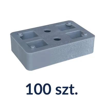 Immagine prodotto di Distanziatori 80x50, spessore 20 mm, distanziatori in plastica per carichi fino a 2 tonnellate, 100 pezzi