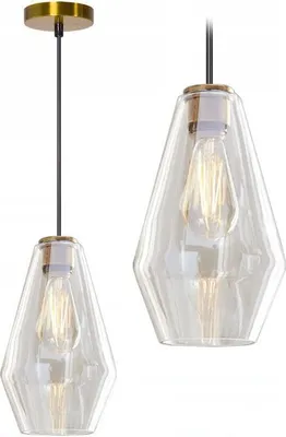 Produktbild von tooLight Pendellampe App438-1Cp Glas Durchsichtig 1-Lichtquelle E27 18X18X30Cm Einstellbar