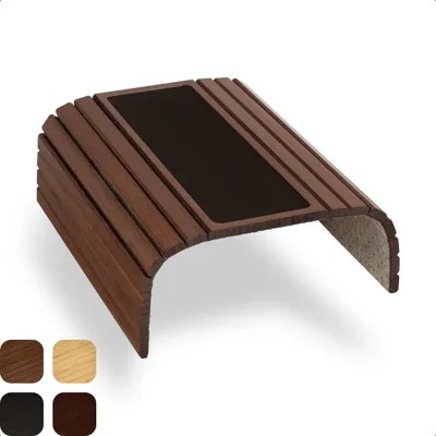 Image de Solidchoice - Plateau de table en bambou avec surface antidérapante, idéal pour canapé
