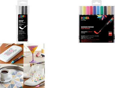Produktbild von Posca - Brushverfstift posca pcf350 1-10mm 3st assorti