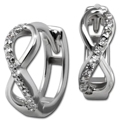 Immagine prodotto di GoldDream, orecchini a cerchio da donna, argento bianco, oro bianco 333 (8 carati) - Modello D3GDO5131J