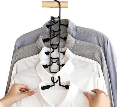 Produktbild von Famanu Kleiderbügel 5-in-1 Design - Platzsparend und stabil