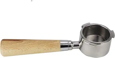 Produktbild von Bodemloze Portafilter 51mm für EC680 EC685 - RVS Handgriff mit 3 Ösen - Profi Bürstenaccessoire für Kaffeeautomaten