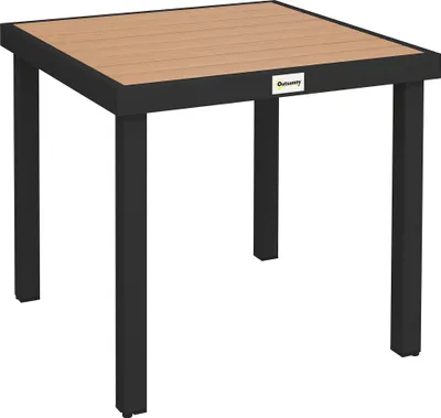 Image de Table de jardin 78 x 78 cm avec structure en aluminium, résistante aux intempéries, pour 4 personnes
