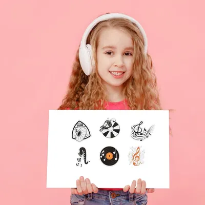 Produktbild von Musikaufkleber, 50 Stück, Musikaufkleber für Wasserflaschen, Vinyl, wasserdicht, Musik, Doodle-Aufkleber, Scrapbook-Aufkleber für Laptop, Gitarre, Auto, Motorrad, Skateboard, Gepäck