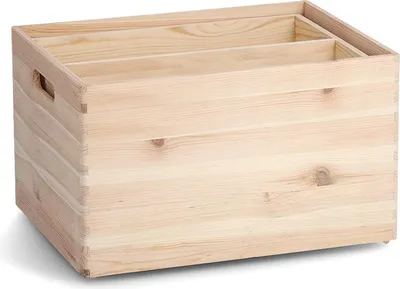 Produktbild von Zeller Set Allzweckkiste, 3 tlg., Kiefernholz, verschiedene Größen Größe: 40x30x24cm