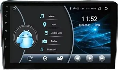 Zdjęcie produktu dla Radio samochodowe z Bluetooth i CarPlay do Seat Leon 2 Mk2 (2005–2012) – kompatybilne z Apple i Android – system stereo z nawigacją – 2 GB pamięci RAM, 32 GB pamięci