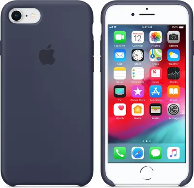 Image de Apple iPhone 8/7 Silicone Case Midnight Blue Étui pour téléphone portable Étui de protection Back Cover