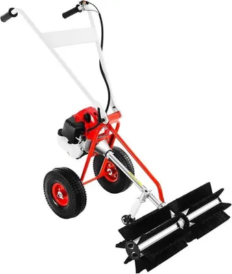 Productafbeelding van Benzine Veegmachine - 60 cm Werkbreedte - 43 CC - Motorbezem voor Opritten en Paden