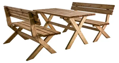 Produktbild von Picknickgarnitur Tallbacken 76 x 74 x 149 cm Kiefer Natur