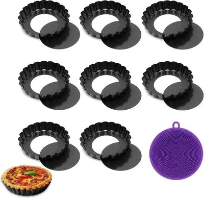 Image de Mini-moules à tartelettes en acier au carbone, 10 cm
