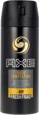 Zdjęcie produktu dla AXE Gold 150ml, Mężczyźni, Dezodorant, Dezodorant w spreju, 150 ml, 48 h, Oud wood, Dark vanila