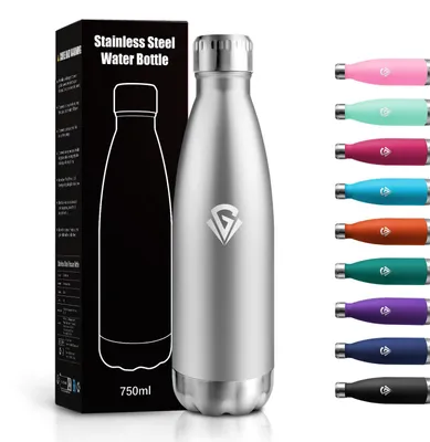 Productafbeelding van Thermosfles 750 ml, dubbelwandige waterfles, BPA-vrij, drinkfles van roestvrij staal