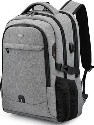 Produktbild von MODFU Laptop-Taschen 15.6 Zoll, Reiserucksack groß, Multifunktionaler Reiserucksack, USB Rucksack Ladeanschluss, Business Rucksack, Grau
