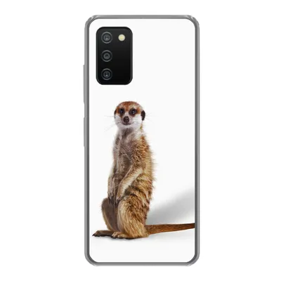 Produktbild von MuchoWow® Handyhülle Schutzhülle Hülle für Samsung Galaxy A03s Erdmännchen - Tiere - Fell Silikon Softcase Handy Hülle - Schutz