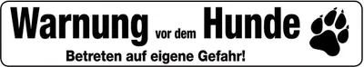 Produktbild von Warnung vor dem Hunde, Straßenschild - Magnet, Blech 16 x 3,5 cm, STR-M 013