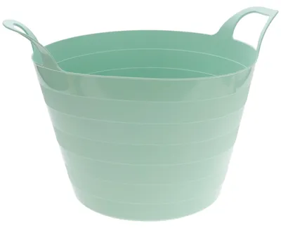 Produktbild von Flexibler Waschekorb - grun - 30 Liter - Kunststoff - 54 x 37 cm - mit Griffen
