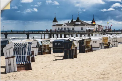 Produktbild von ARTland Wandbild, selbstklebend Seebrücke in Ahlbeck Insel Usedom Größe: 120x80 cm