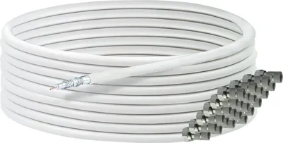 Produktbild von Koaxialkabel 50 m mit F-Steckern 135 dB