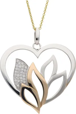 Produktbild von JuwelmaLux Herz Anhänger 925/000 Sterling Silber Rosé vergoldet JL20-02-0654
