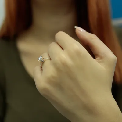Produktbild von 0,45 Carat Solitär Diamant Ring Antragsring 14 Karat Weißgold