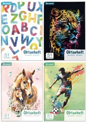 Image de Cahiers d'exercices Lernfreunde, format A6, lignés, assortis (4)