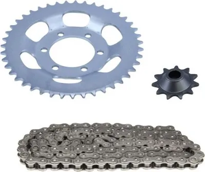 Obrázek produktu pro Řetězová sada 3-dílná stříbrná 11/43 zubů pro Zündapp Super Combinette typ 510-101 / Super Combinette typ 517-10L0