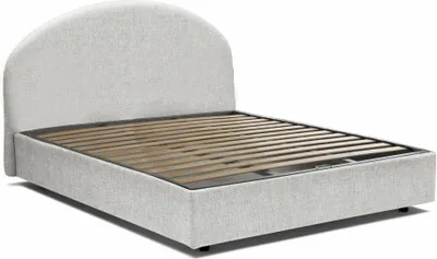 Produktbild von Doppelbett Giulia, Containerbett mit Stoffbespannung, 100%  Italy, Frontöffnung, passend für Matratze Cm 160x200, Weiß