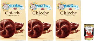 Produktbild von Italian Gourmet Gefüllte Schokokuchen mit Kakao-Creme – Weiche italienische Kuchen ohne Palmöl, süßer Snack zum Frühstück, Dessert oder Kaffee – 3 x 220 g + Italian Gourmet Polpa