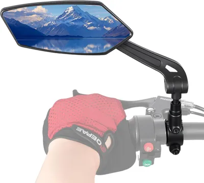 Productafbeelding van Fietsspiegel links - Voor e-bike - 360 graden verstelbaar - Stuur 22 tot 23,8 mm