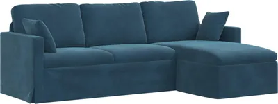Image de Canapé vidaXL bleu 228 x 134 x 80 cm en velours