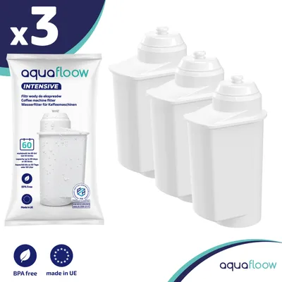 Produktbild von Aquafloow 3x Ersatz Wasserfilter für Kaffeevollautomat Siemens | Kompatibel mit Siemens EQ Serie, EQ TZ70003, | Ersatzwasserfilter Brita Intenza