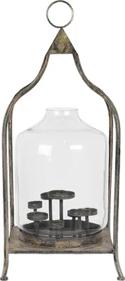 Produktbild von Clayre & Eef Windlicht 75 cm Kupferfarbig Metall Rechteck