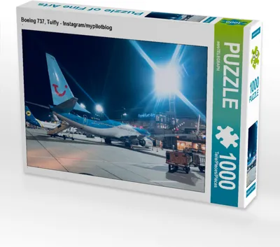 Produktbild von CALVENDO Puzzle Boeing 737, Tuifly | 1000 Teile Lege-Größe 64x48cm Foto-Puzzle für glückliche Stunden