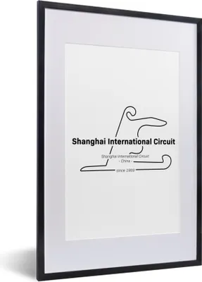 Produktbild von MuchoWow® Gerahmtes Poster China - Rennstrecke - Formel 1 40x60 cm - Poster mit Schwarzem Bilderrahmen Wandposter Rahmen Foto Bilder - Poster in Rahmen