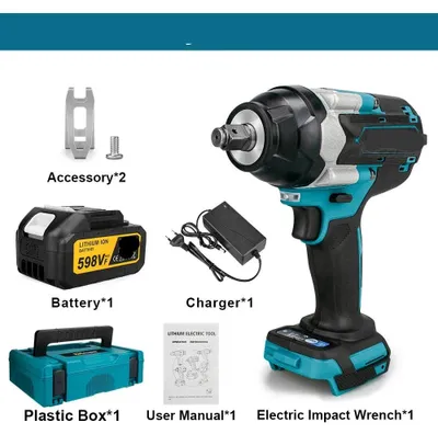 Imagen del producto de Llave de impacto inalámbrica - con batería - 1800 Nm - 18V - 1/2 pulgada - Atornillador eléctrico