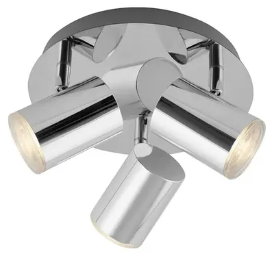 Productafbeelding van LED badlamp, spot, IP44, GU10, IP44, chroom, metaal/kunststof, Briloner