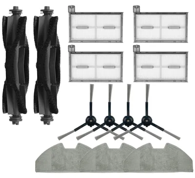 Produktbild von VERCO Ersatzteile für Eufy X8 Pro Zubehör Ersatz Bürsten Set HEPA Filter Staub Beutel Wisch Mopp Seitenbürste
