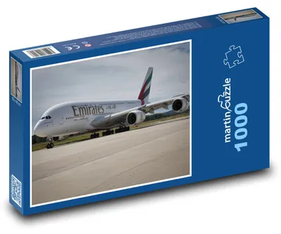 Zdjęcie produktu dla Puzzle 1000 Duży samolot pasażerski na lotnisku - martinpuzzle