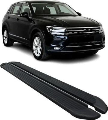 Image de Marchepieds Latéraux pédale pour VW Tiguan II 2016-2023 Noir Aluminium 2Pcs