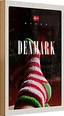 Produktbild von Holzschild Reise 20x30cm Dänemark Socken gemütlich Winterzeit