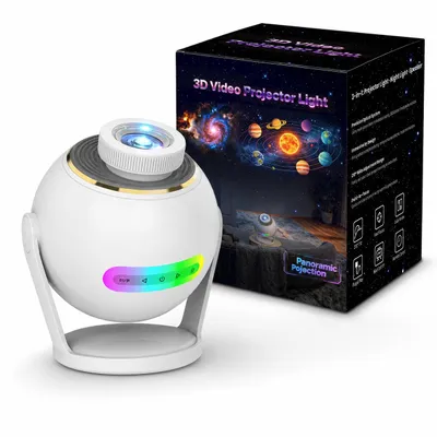 Produktbild von Nanxin SK19 Galaxie-Projektor, 60 dynamische Szenen, Bluetooth, weiß, KI-generiertes Bild