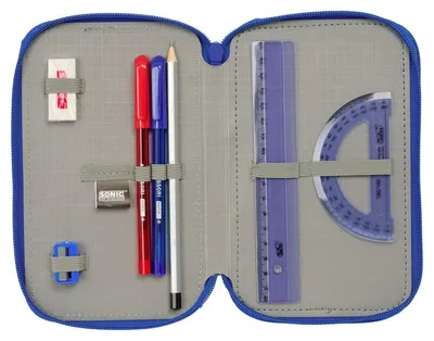 Obrázok produktu pre Púzdro s motívom Sonic the Hedgehog, trojité, obsahuje 37 kusov