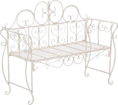 Produktbild von Gartenbank CP029, Parkbank Bank 128cm  antik-creme